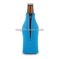 Neoprene Beer Bottle Cooler with Zipper