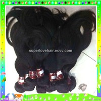 Indian hair extensions wholesale price Virgin Remy Human Weft hair weaving machine tied hand tied
