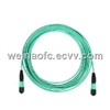 Fiber Optic Jumper Patch Cord cable Patchcord MPO 8 12 24 48 Fibers OM3 OM4 Multimode Aqua