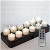 remote control 12 rechargeable led candle tealight