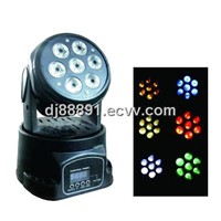 7pcs 10W Quad Color Rgbw 4in1 LED Mini Moving Head Wash Light