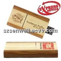 Flip Wood or Bamboo USB Flash Pendrive-W9