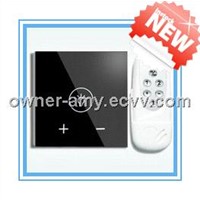 1 Gang Home Touch Screen Dimmer Switch 220V with RF Remote, 315/433Hz, AC110V-240V,LED backlight