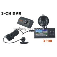 2.5inch 3cam Car DVR 3-D auto G-sensor