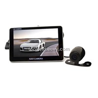 5inch large LCD Dual Cam GPS Car DVR GPS Navigator Support 3D Map