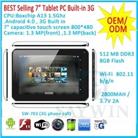 Best selling tablet pc 3g sim card slot android tablet