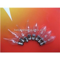 C6 E10 12V 24V LED tailed clear/frosted Lamp