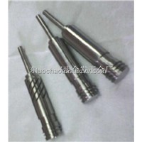 CNC custom machined titanium knurled shaft,turning spiral line,can small orders, competitive price