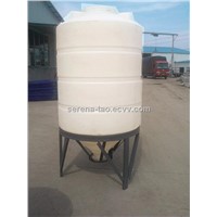 CPT-2000LPlastic Chemical Conical bottom Tanks  With Support Stands