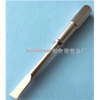 Custom CNC machined titanium knurled shaft,milling flat position,can small orders, comptitive price