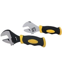 Double--Color Short Handle Adjustable Wrench