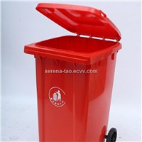 Environmental  protection Trash can , Garbage bin with two wheels