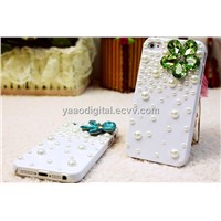 Fashionable Stereoscopic Crystal Pearl Case iPhone 4/4S/5