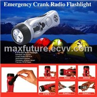 Hand Dynamo Cranking Flashlight Radio with Mobile Phone Charger Jack