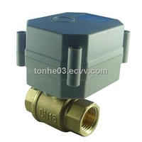 Miniature electric actuator ball valve