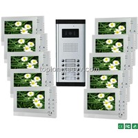 New Cheap Recordable 7inch Screen 12-Apartment Video Door Entry System