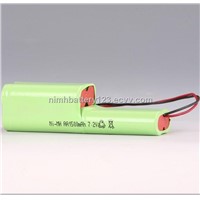 Ni-MH battery pack 7.2V, AA1500mah*6