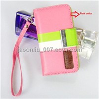 Pink Leather PU mobile phone case for iphone 5