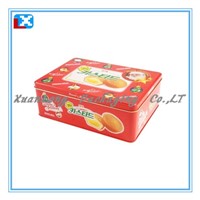 Rectangular Tin Box for Cookies/XL-1041