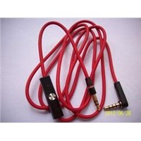 Red Replacement Cable cord for headphone Beats With Volume Control, control talk and mic