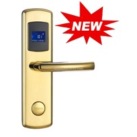 Shining Golden LCD Electronic Hotel Door Handle Lock