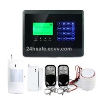Wired and wireless zones touch screen house alarm system