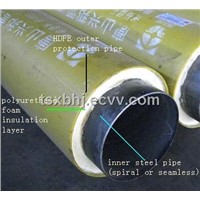 large diameter pre-fabricated polyurethane insulation pipe for heat supplly