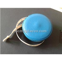 leather tape measure in round shape