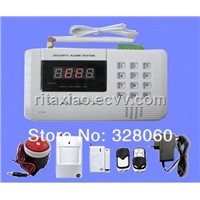 mobile call wireless gsm/pstn home alarm security system with voice guide