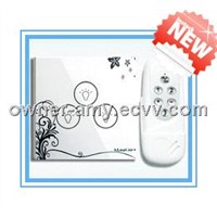 wireless remote control touch switch &light switch 3 gang with crystal tempered glass switch