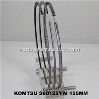 piston ring for komatsu S6D125-1 engine 6150-31-2033,3R25S01