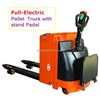 Full-Electric Pallet Truck with stand padel