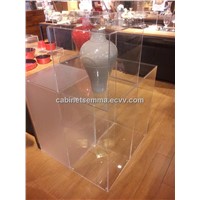 Clear Acrylic Porcelain Display Case Plexiglass Display Stand Box