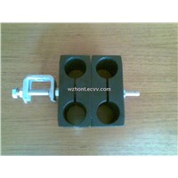 Double Hole Type Cable Clamp Triple Stack R Type Clamp
