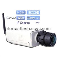 HD 1mp Megapixel H.264 Wireless WDR Support POE/ SD card/ ONVIF Bullet Ip Camera Motion Detection