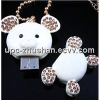 Popular Jewellery Panda Cartoon USB Flash Drive