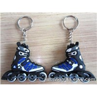 Roller Skate Shape PVC Keychain 3D Design