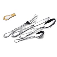 Stainless Steel Cutlery With Gold Plating G1058