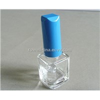 10ml clear glass nail polish bottle with blue cap wholesale