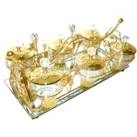 2013 Decorative metal cup rack/cup holder with 6 glass cups
