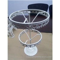 2 Tier Wire Jewelry Display Stand Rotating Metal Earring Holder Display