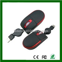 3D Optical Retractable Mouse With 0.8M Wired  Cable