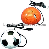 3D optical wired computer mouse / funny gift mouse football basketball shape mouse