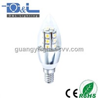 3W SMD5050 LED Candle Bulb Lamp CE ROHS E14 Glass Clear