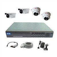 4-channel CCTV Kit with Mobile Phone Remote Monitoring and Video Lost Alarm Functions