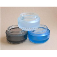 50g frosted&amp;amp; colored glass cream jars wholesale xuzhou