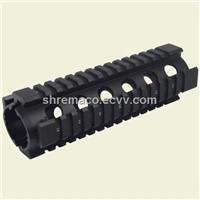 AR15 6.7" Carbine Length Quad Rail Round Whole
