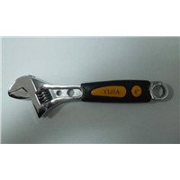 Adjustable Wrench,Chrome Plated,8(200mm),with Dipped Handle
