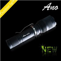 Ano A602  high power, lithium rechargeable battery mini outdoor flashlight