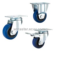 Blue elastic rubber caster,industrial caster,european style caster